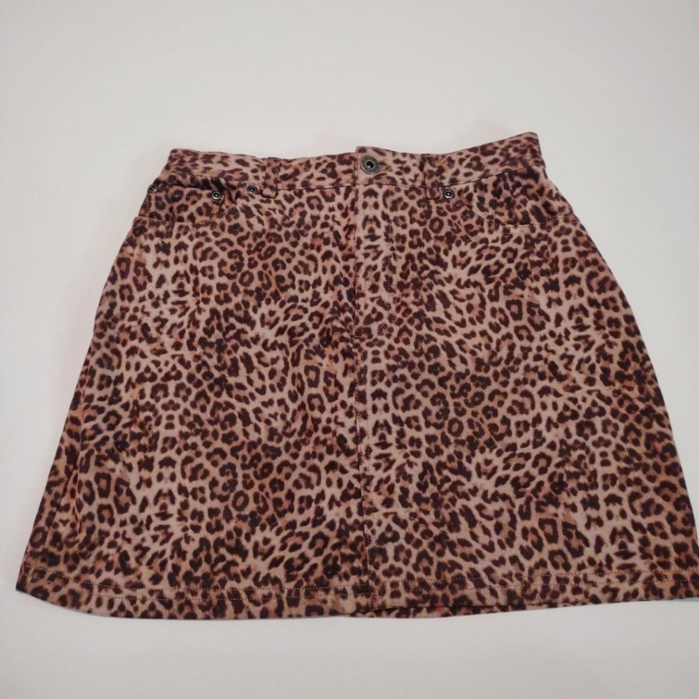 BB Dakota Cheetah Print Brown Mini Skirt 2